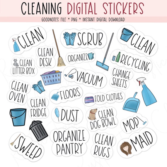 PLANNER WORDS Digital Stickers for Goodnotes, Basic Pre-cropped Digital  Planner Stickers, Goodnotes Stickers, Bonus Stickers 