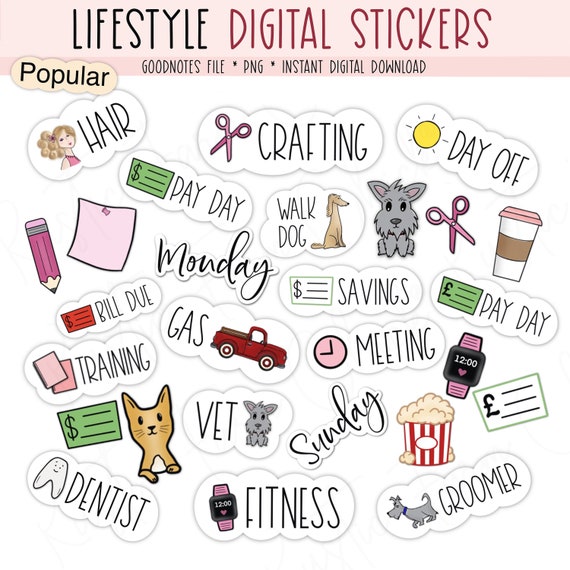 LIFESTYLE DAILY BASIC Digital Stickers - Rustic Farm Chick®️